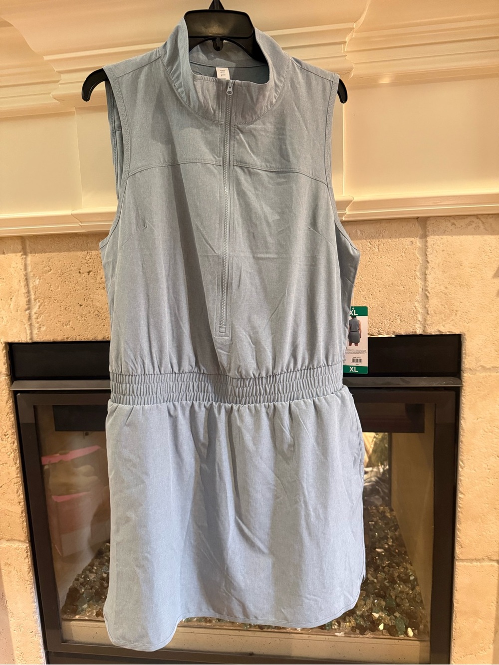 Elle Sport Women's Active Romper Dress with Built-in Shorts XL